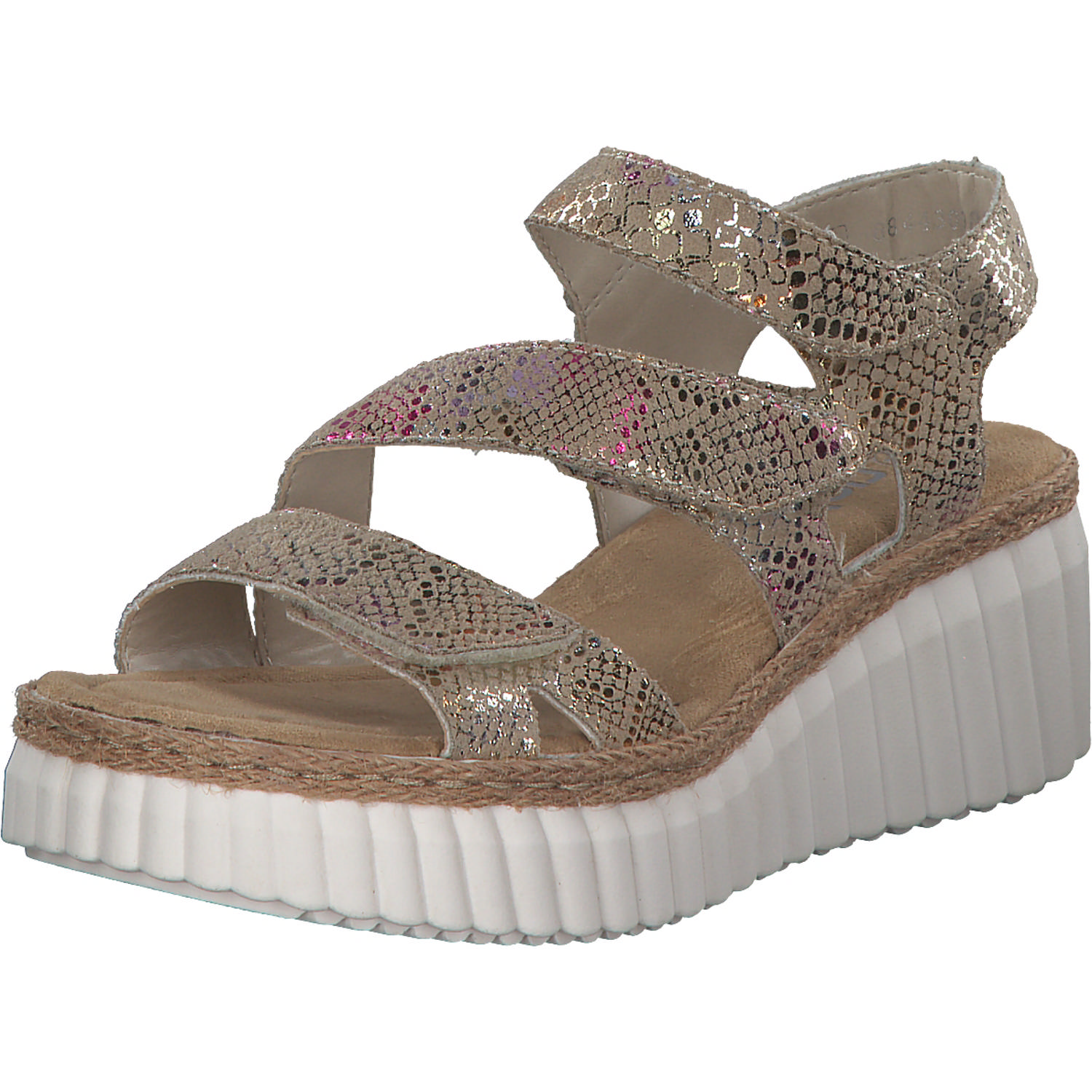 Rieker 69157, Plateau-Sandaletten, Damen, Beige