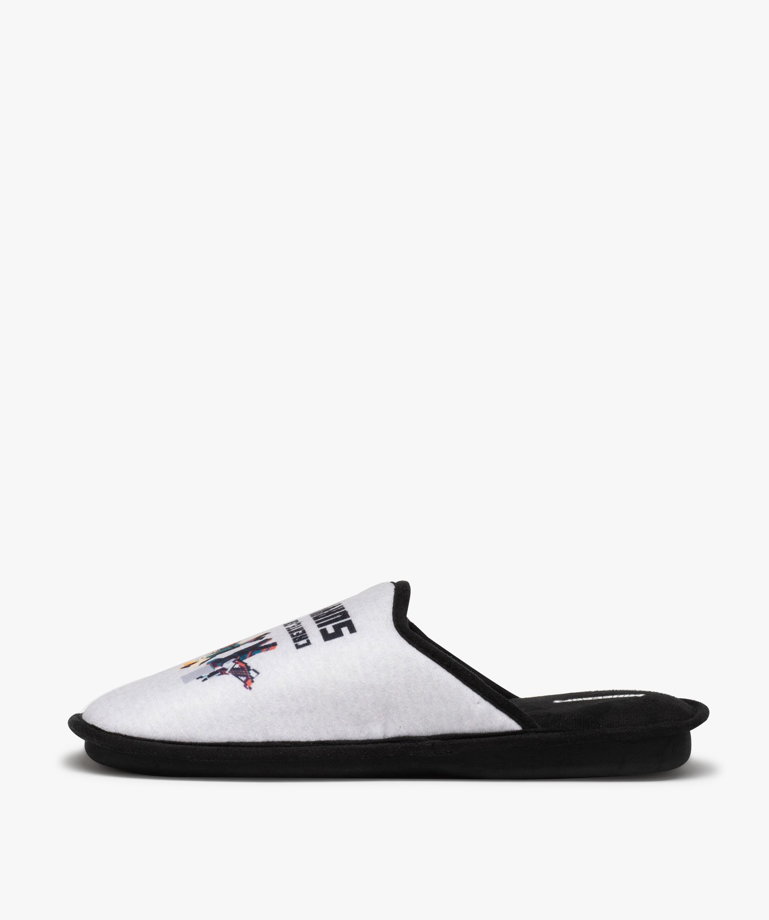Chaussons enfant mules en velours imprimé - Minecraft gris | GEMO