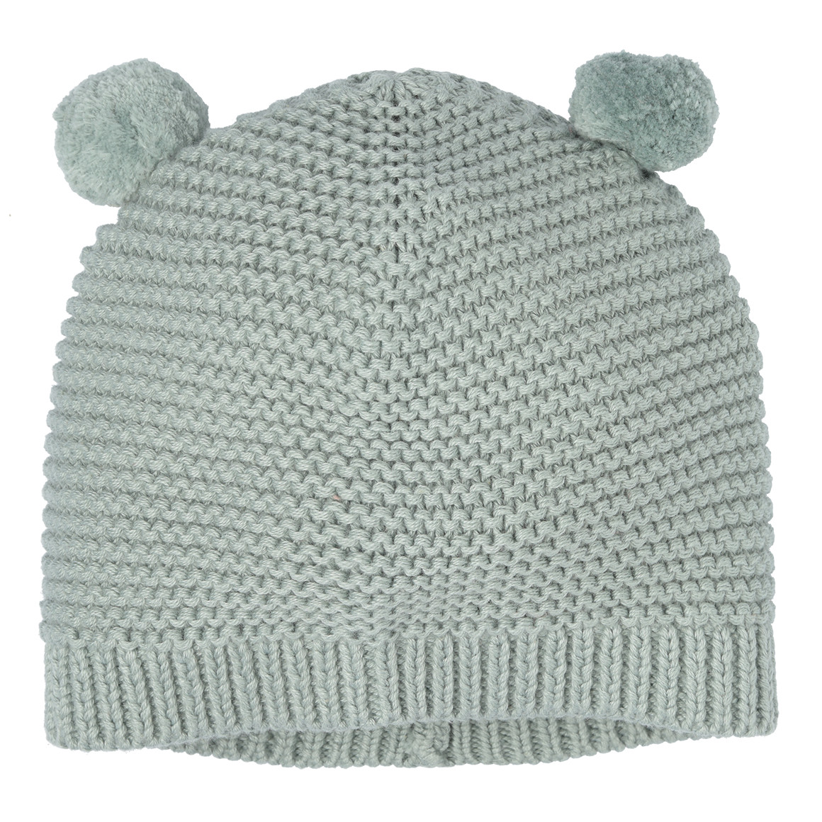 Baby Strickmütze mit Bommeln