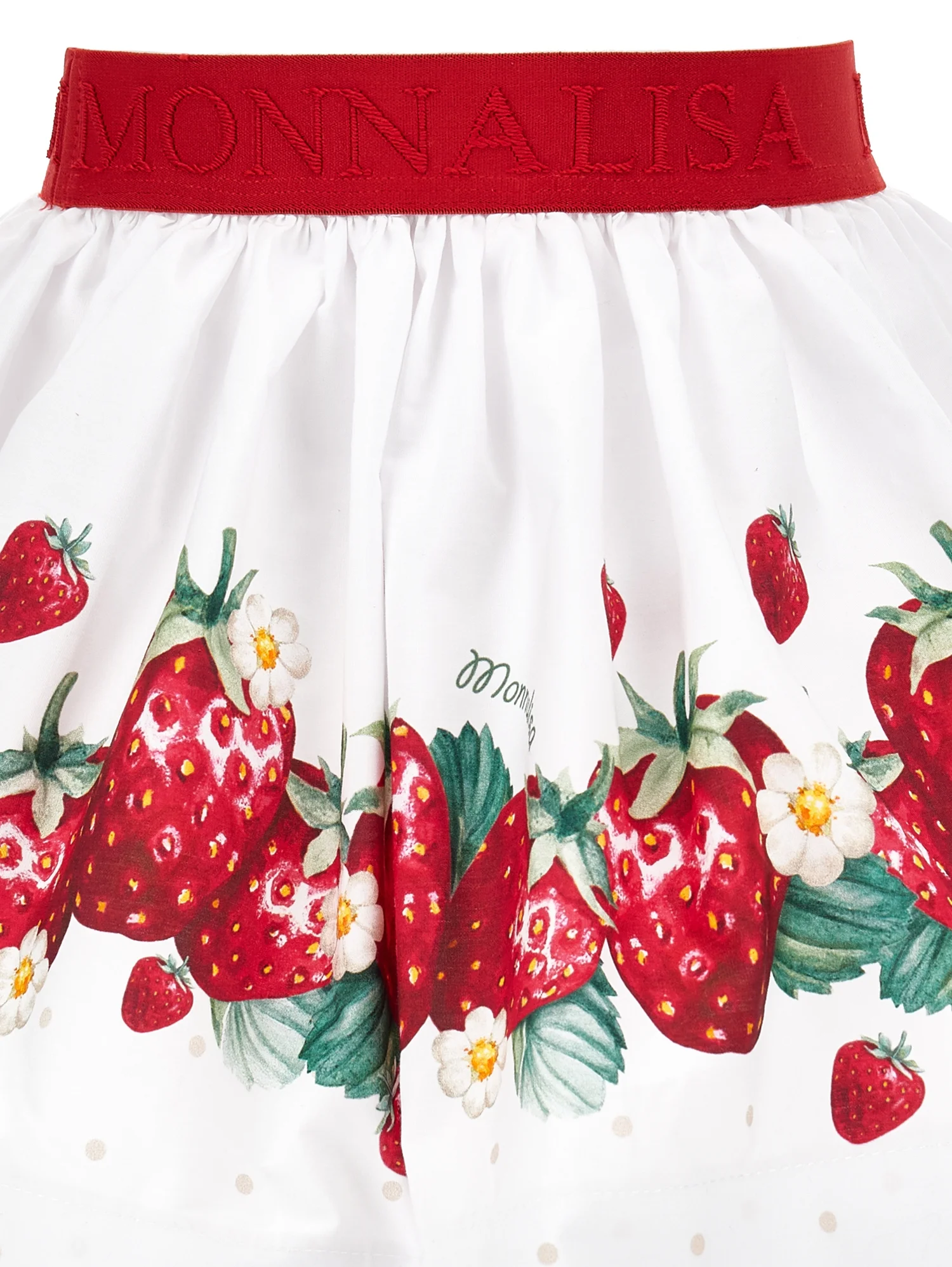 FALDA DE POPELINA FRESA Monnalisa - Minifalda