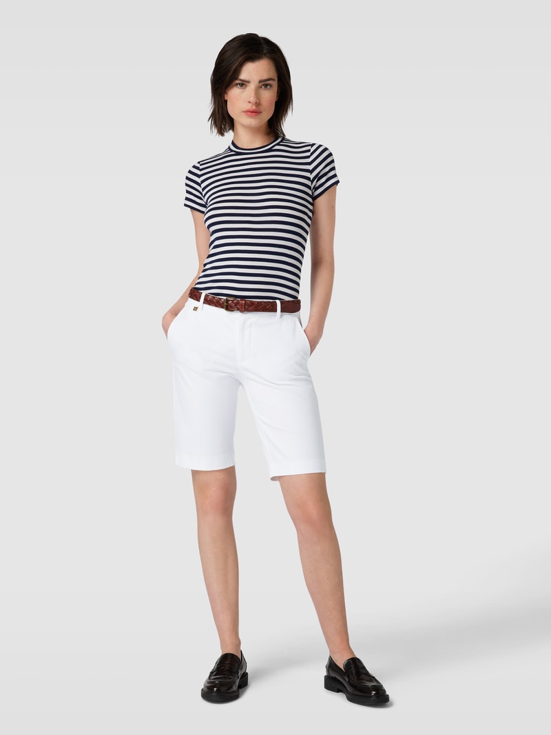 Bermudas mit Label-Detail Modell 'REALEEN' in weiß