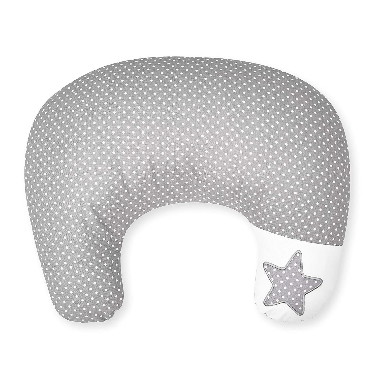 Amilian Stillkissen (Made in EU) mit Füllung inkl. Bezug (60x42 cm), Lagerungskissen, Seitenschläferkissen, Schwangerschaftskissen zum Schlafen, pregnancy pillow, mit hochwertiger Stickerei