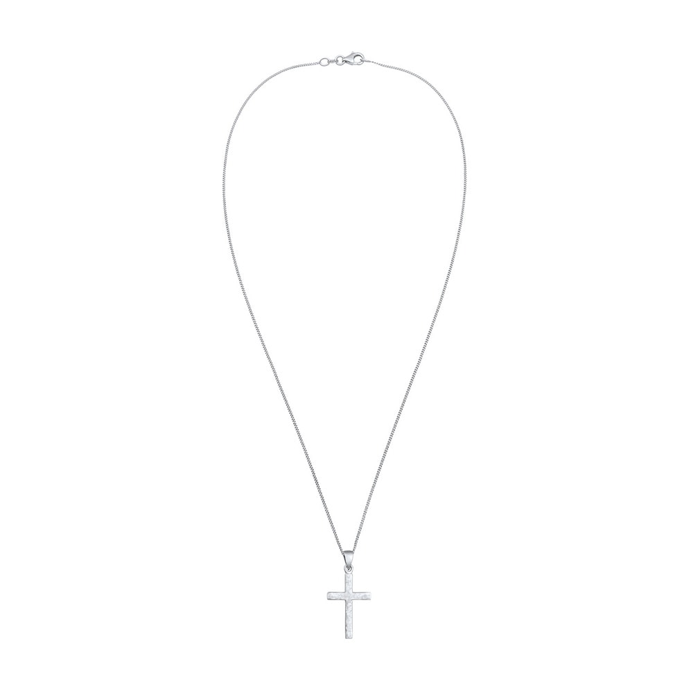Elli Elli Collier Pendentif femme croix structurée en argent 925 sterling Bijoux