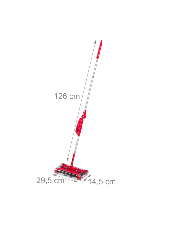 relaxdays Akkubesen in Rot/Silber- (B)29,5 x (H)126 x (T)14,5 cm günstig kaufen onesize