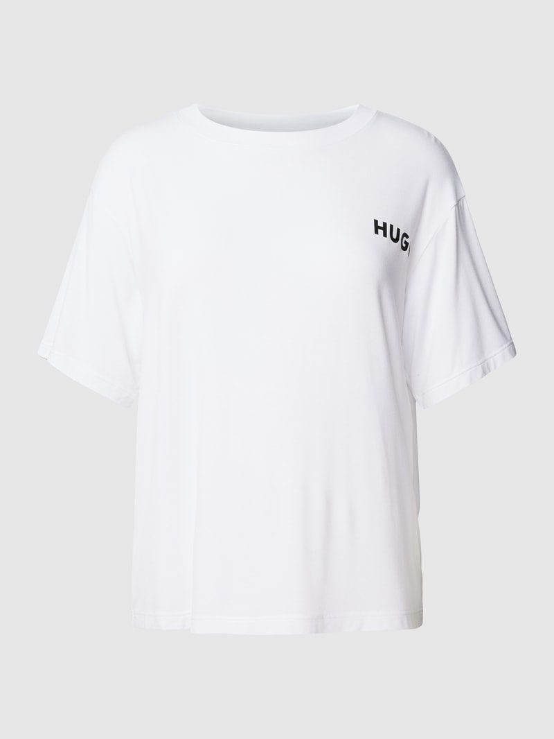 Oversized T-Shirt in melierter Optik Modell 'UNITE' in weiß