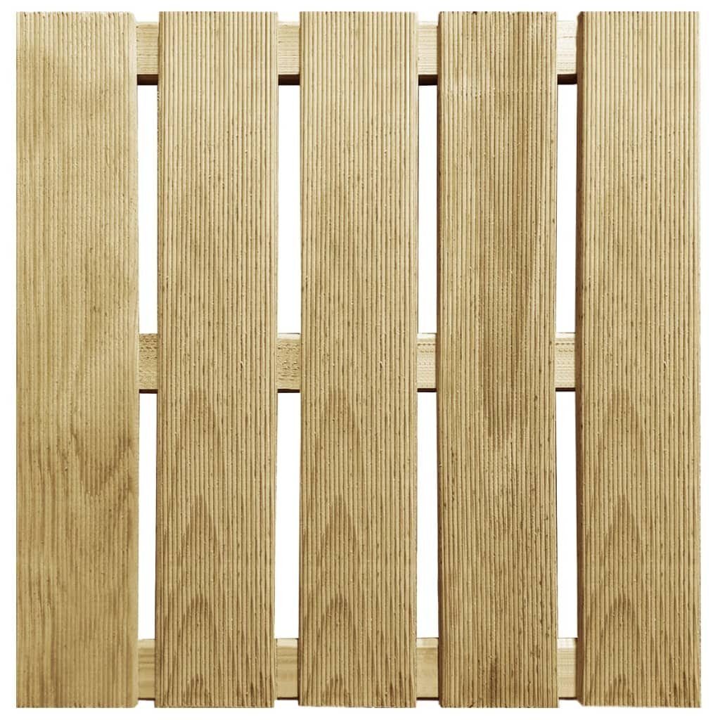 Teppichboden Terrassenfliesen 6 Stk. 50x50 cm Holz Grün, vidaXL, Höhe: 3.2 mm