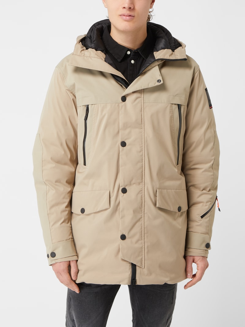 Jacke mit Kapuze in beige