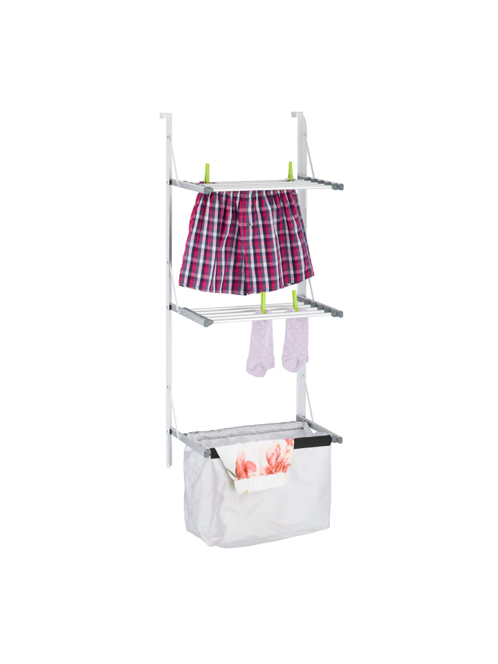 relaxdays Wäscheständer in Silber - (B)47 x (H)125 x (T)36 cm günstig kaufen onesize