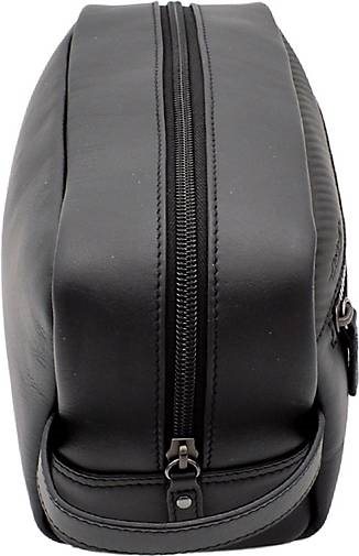 JUMP Boston Kulturbeutel Leder 26 cm
