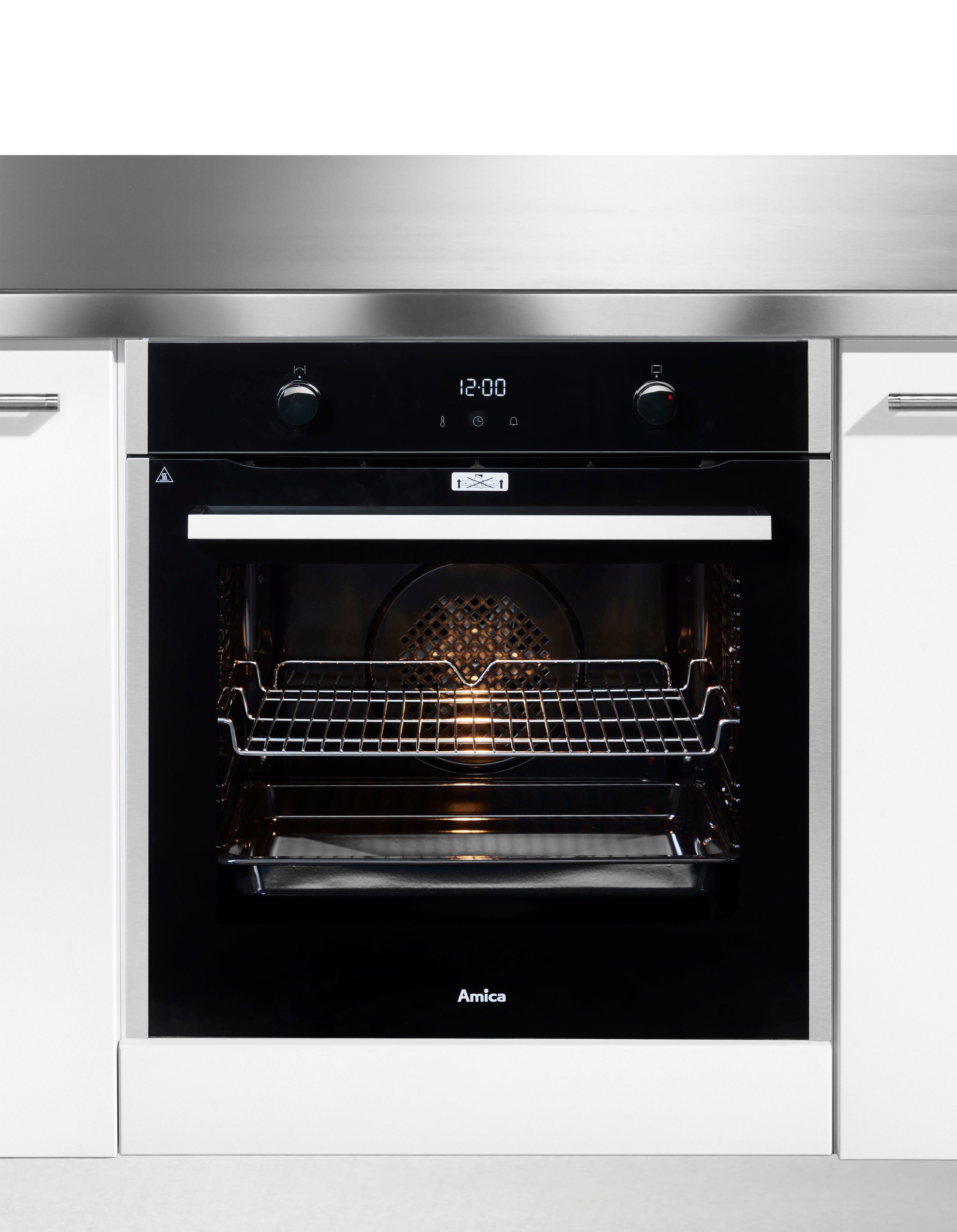 Amica Einbaubackofen EBPX 946 710 E, mit Teleskopauszug nachrüstbar, Pyrolyse-Selbstreinigung