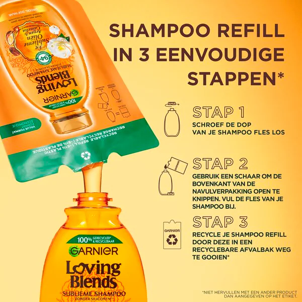 Garnier Loving Blends Argan & Camellia sampon utántöltő 250ml