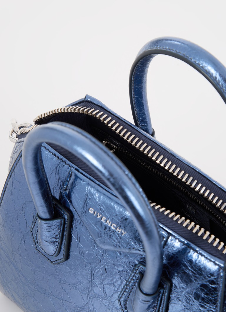 Givenchy Antigonia mini rokassoma no teļādas ar metālisku apdari