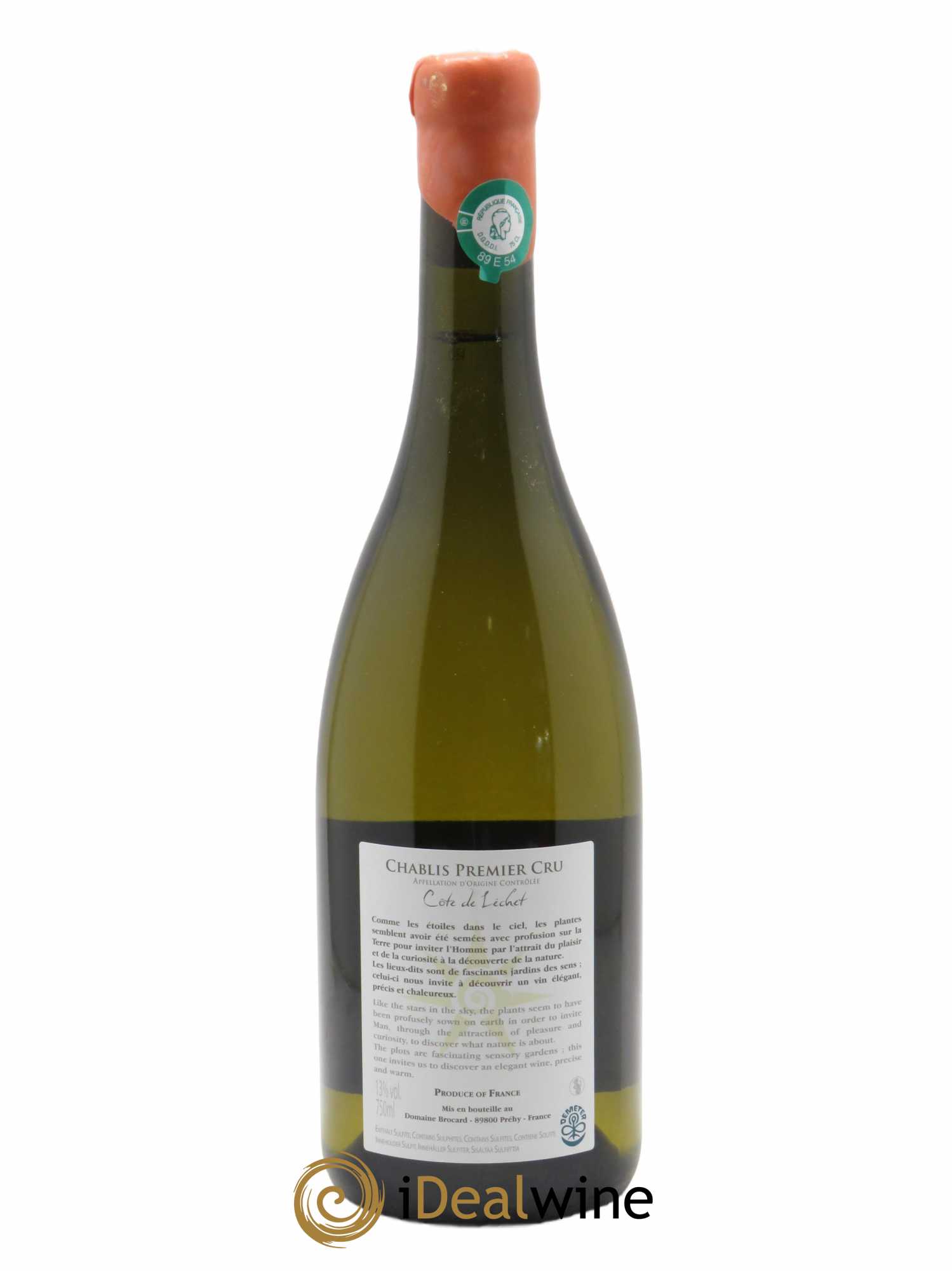 Chablis 1er Cru Côte de Lechet Julien Brocard  2020 - Lot de 1 Bouteille