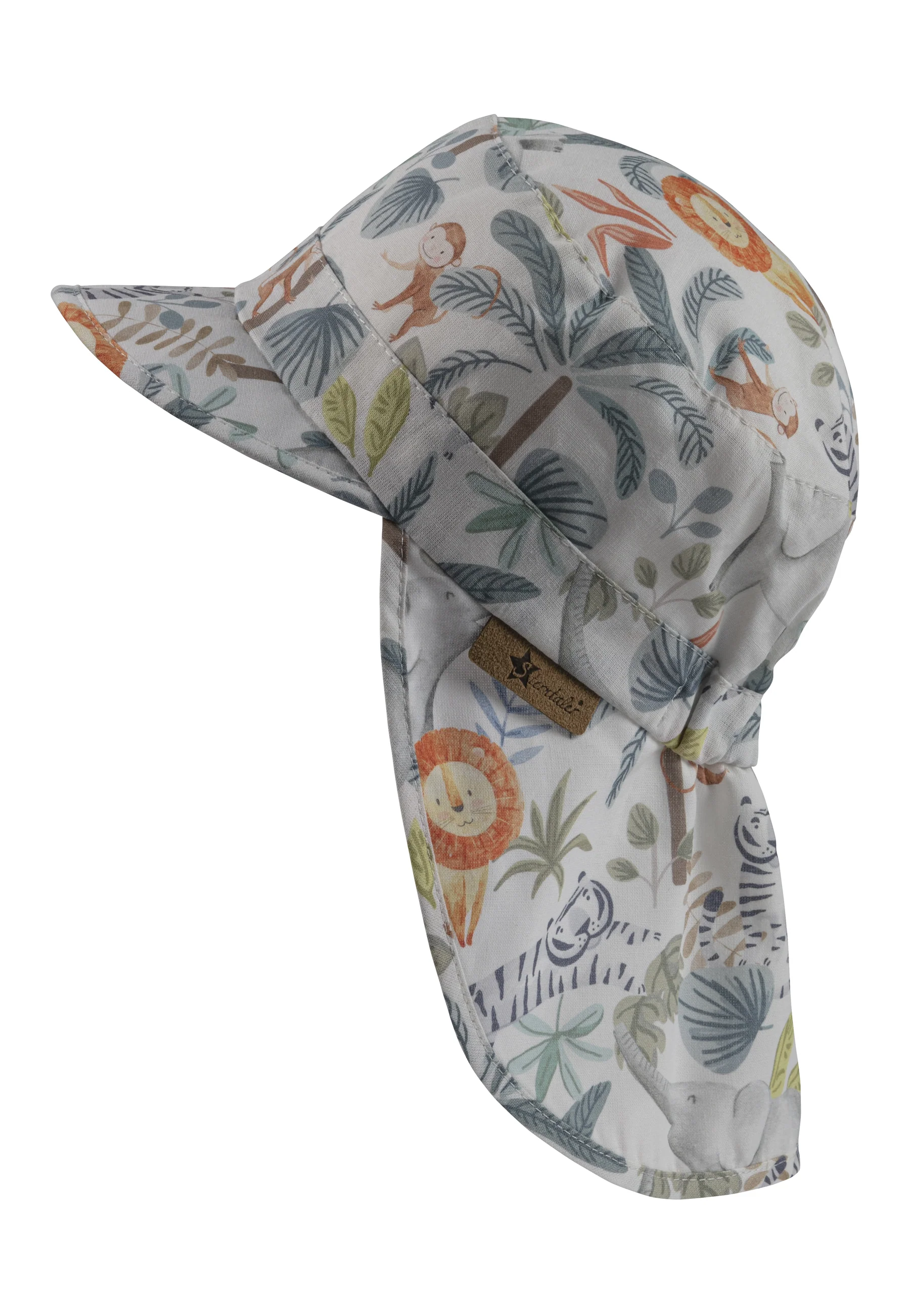 Schirmmütze mit Nackenschutz und Dschungel-Motiv