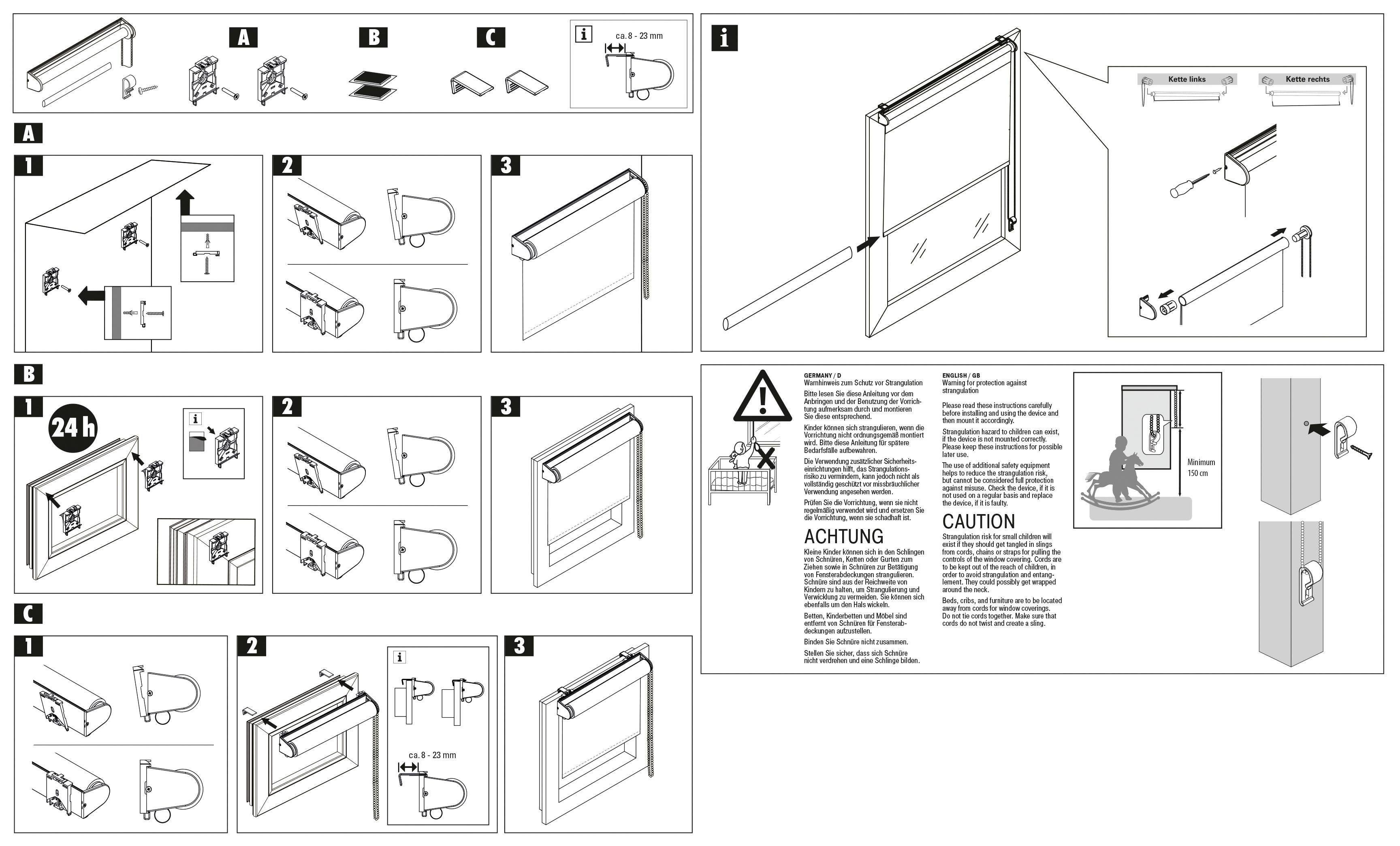 Seitenzugrollo Rollo Tageslicht, WOHNIDEE-Kollektion, Lichtschutz, ohne Bohren, freihängend, Klemmfix, Klebemontage / Schraubmontage möglich