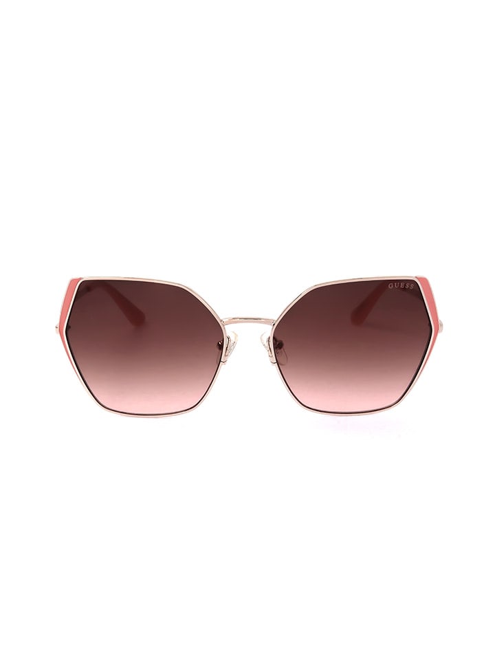 Guess Damen-Sonnenbrille in Silber-Rosa/ Braun günstig kaufen 61