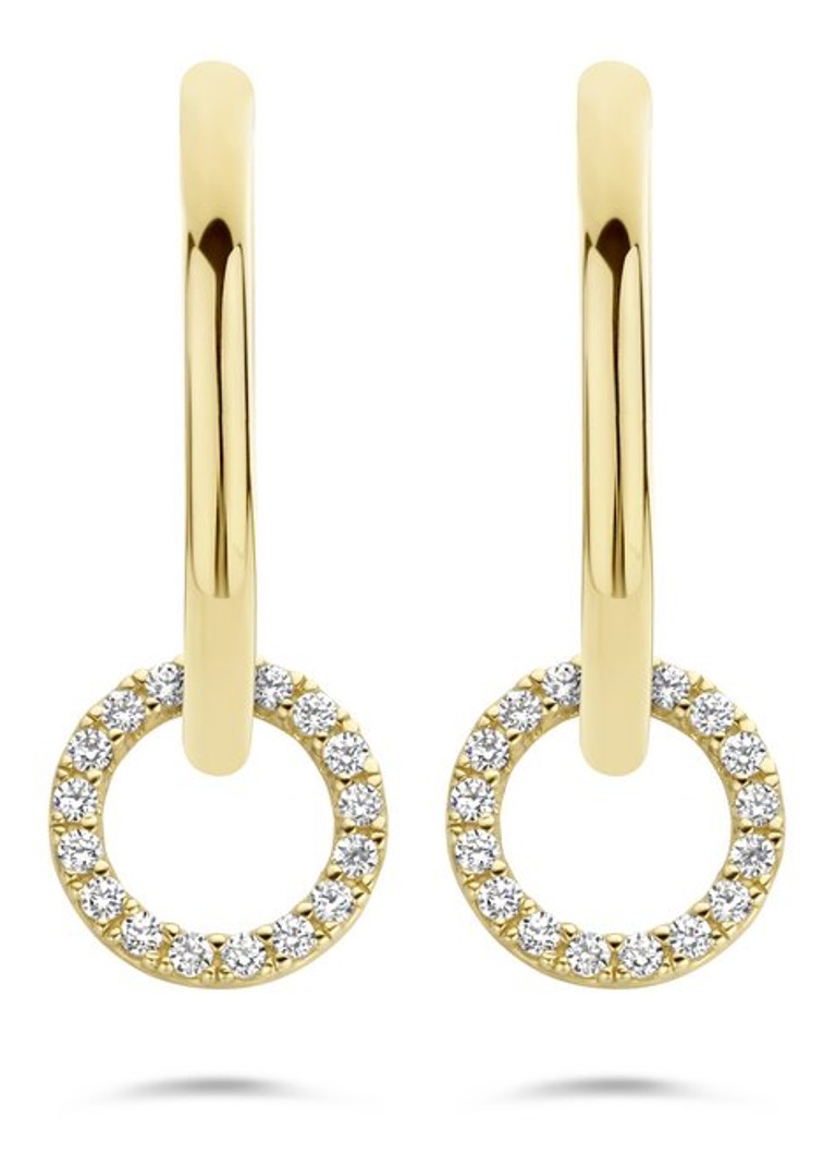 Orecchini Blush in oro giallo 14 carati con zirconi cubici 9066YZI