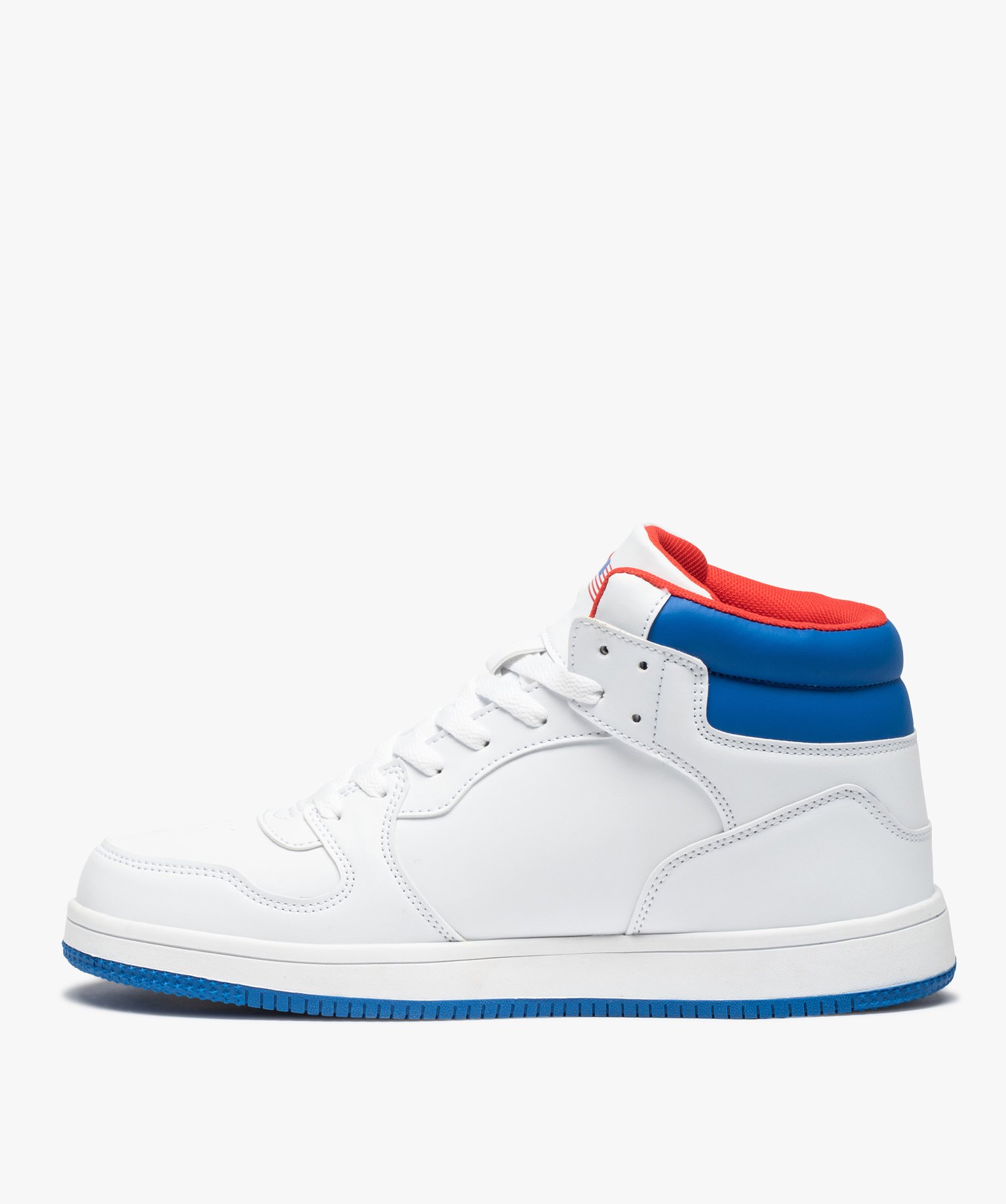Baskets homme mid-cut bicolores à lacets – Nasa blanc | GEMO