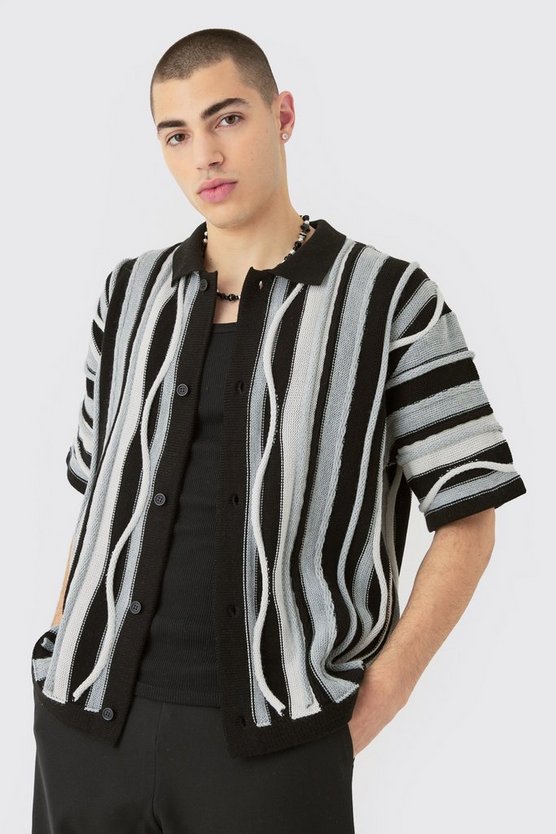 Kastiges Jacquard-Hemd
