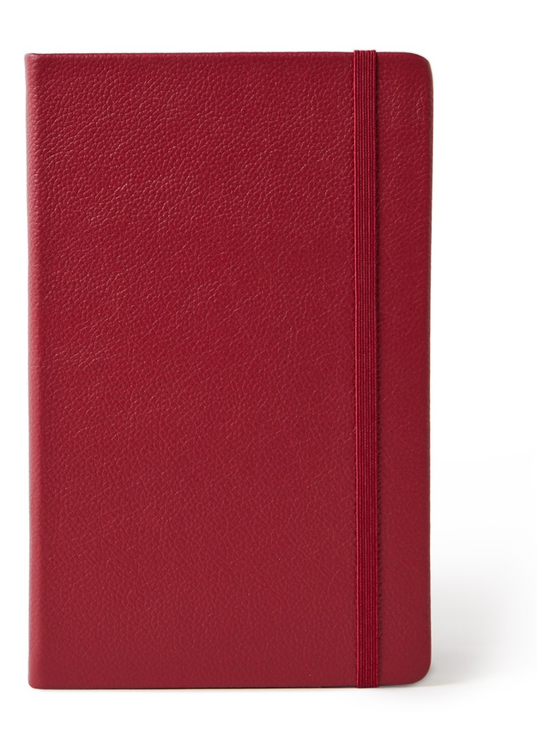 Moleskine Nb cu căptușeală roșie și copertă rigidă din piele