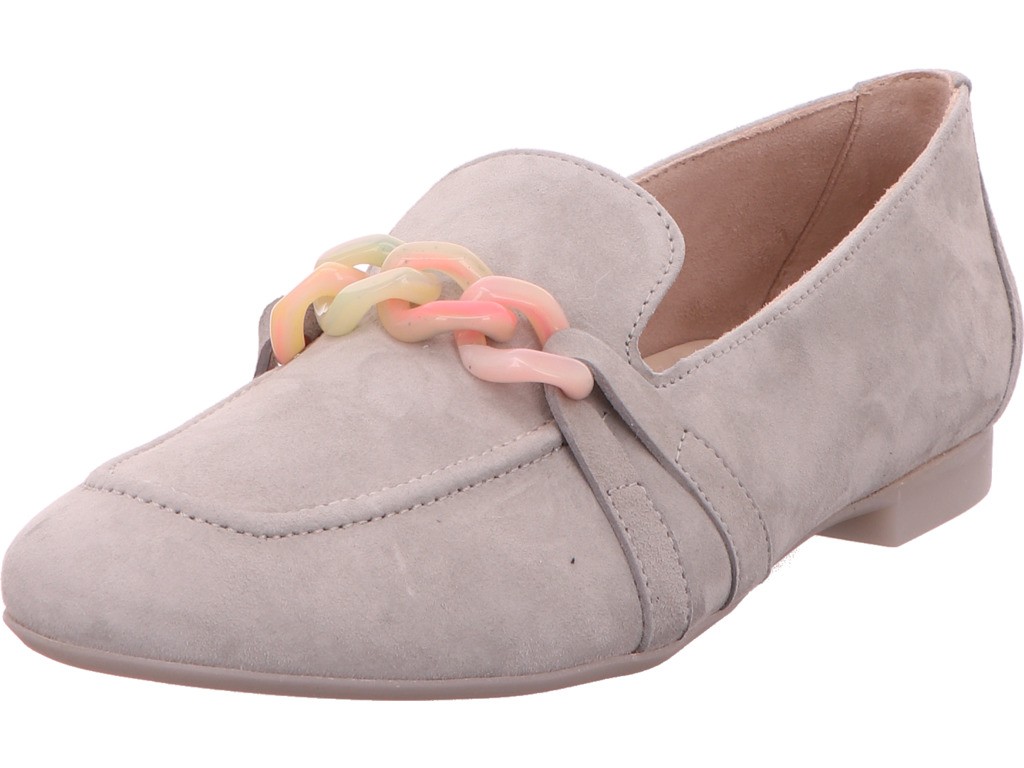 PAUL GREEN Klassische Slipper grau Slipper Loafer Leder Grau Hellgrau Damen