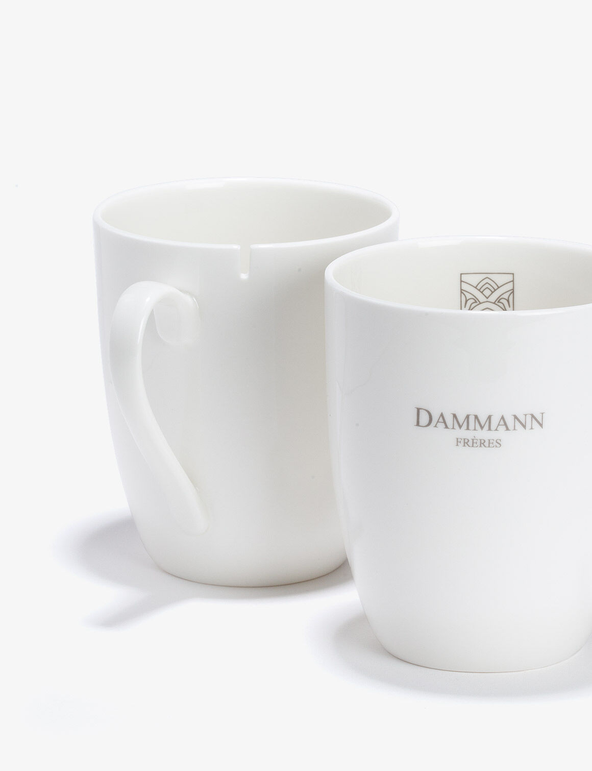 Mug Dammann Frères hôtel, porcelaine blanche