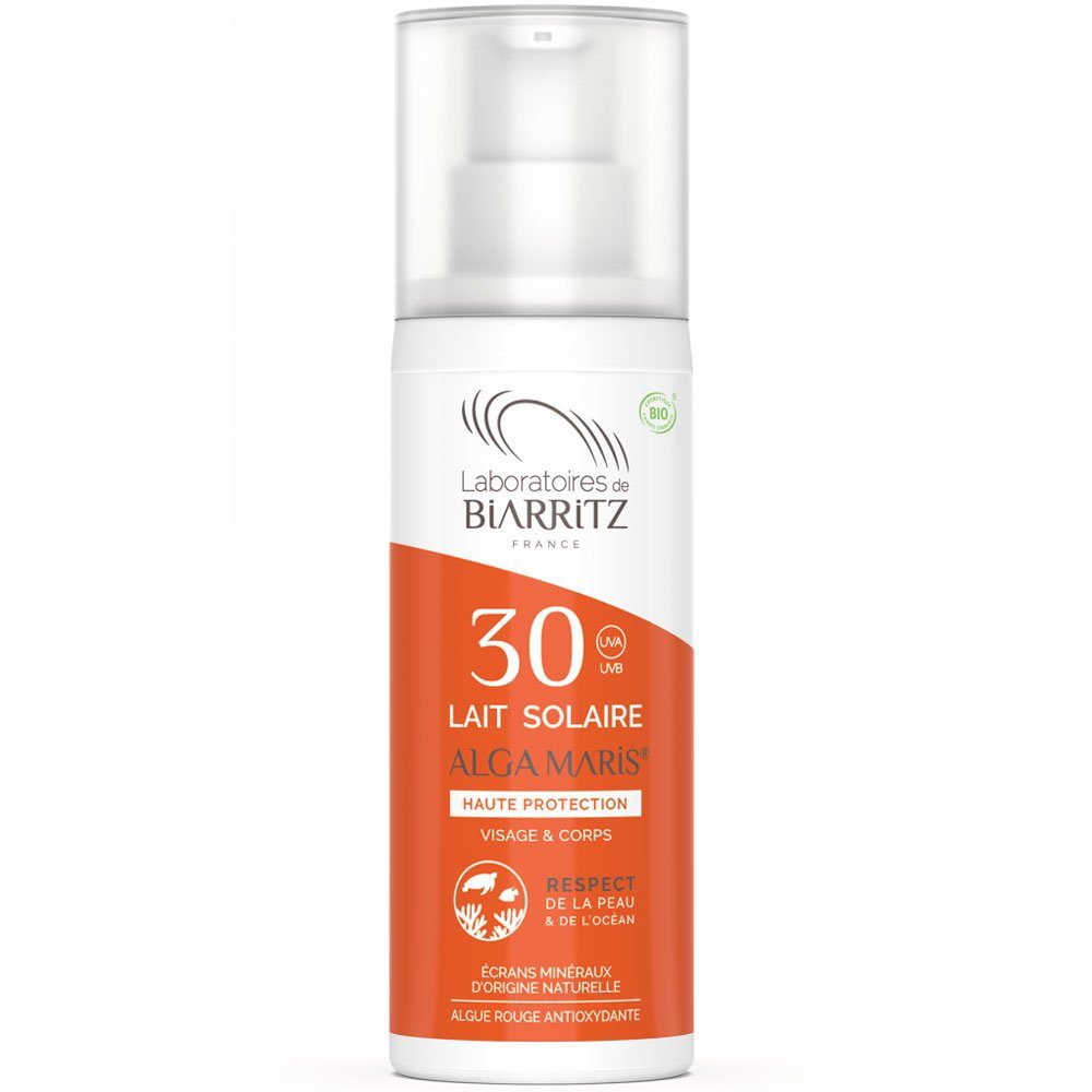 Laboratoires Biarritz Sonnenschutzcreme Alga Maris Sonnenmilch LSF, 100 ml