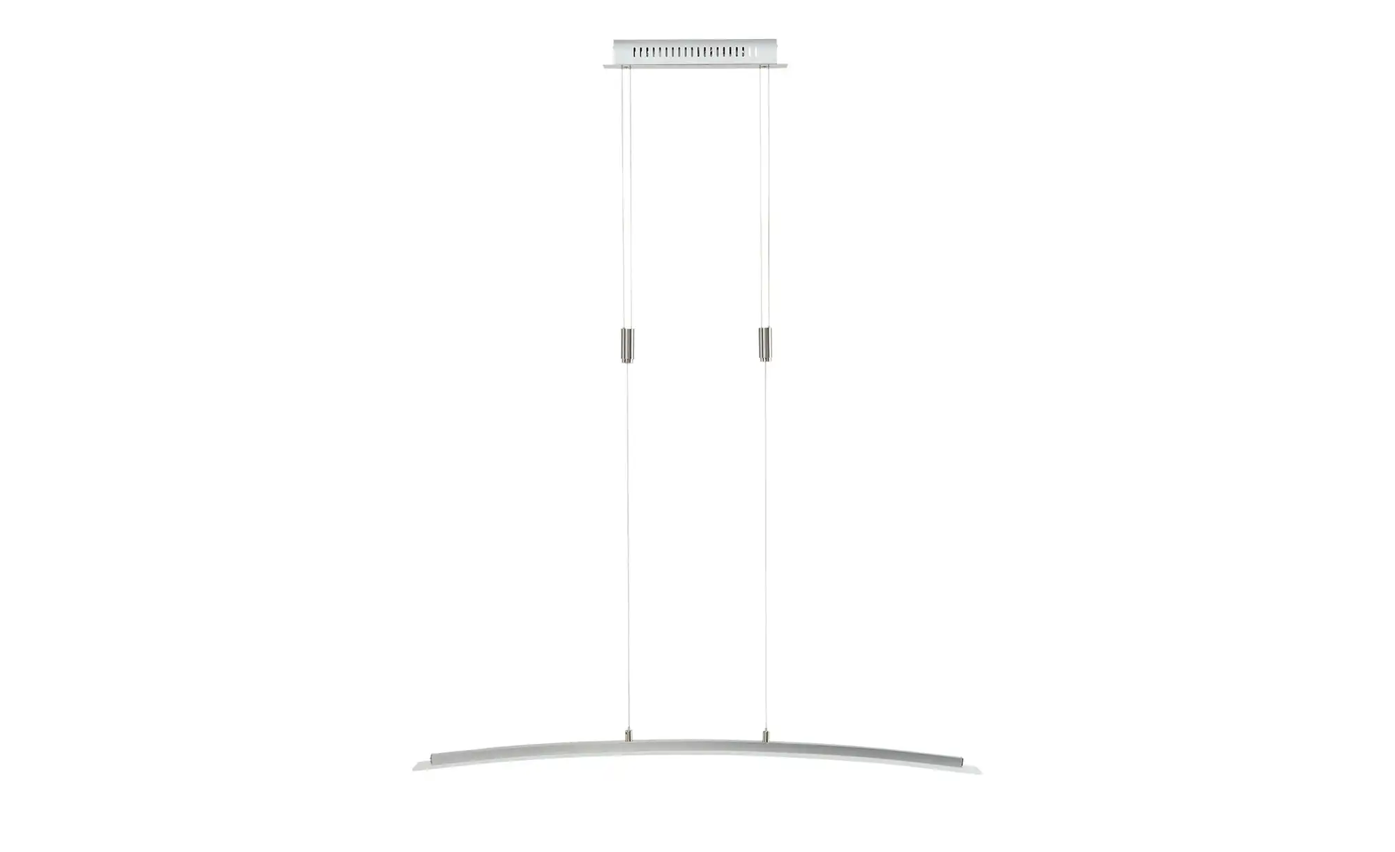 Fischer-Honsel LED-Pendelleuchte, Nickel-matt/ Glas gebogen