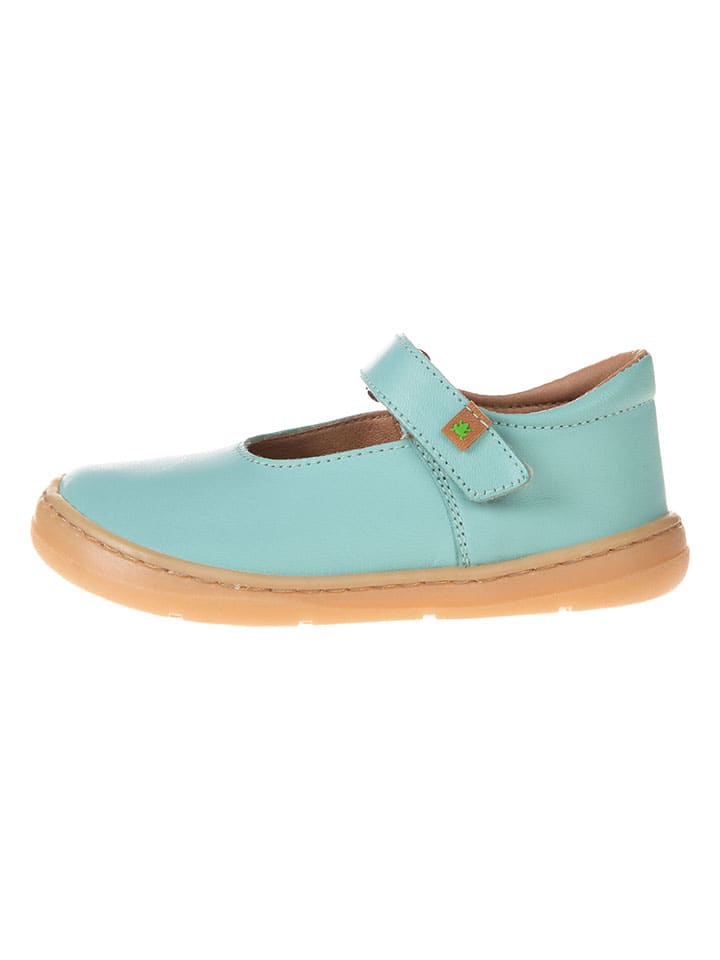 El Naturalista Leder-Ballerinas in Türkis günstig kaufen