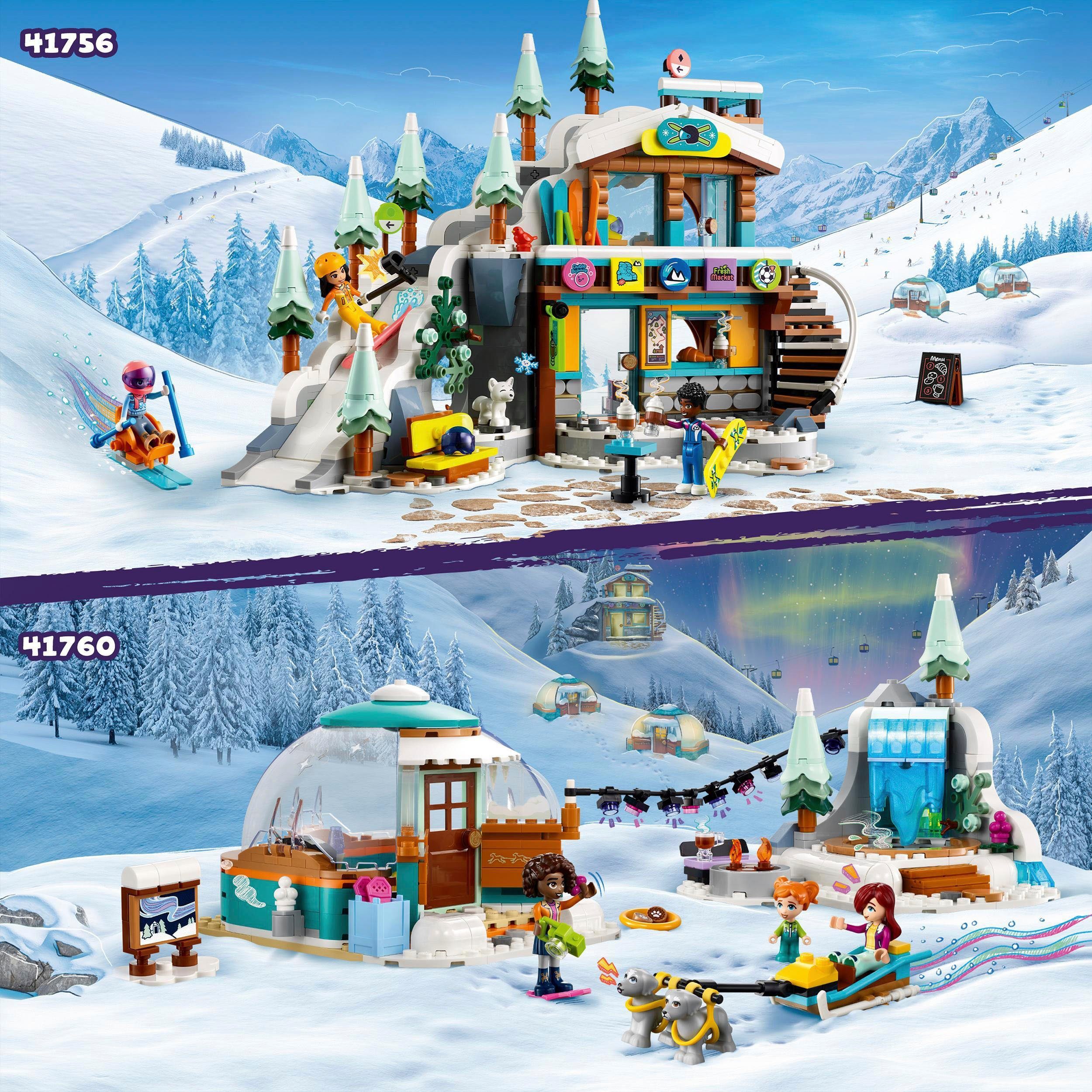 LEGO® Konstruktionsspielsteine Skipiste und Café (41756), LEGO® Friends, (980 St), Made in Europe