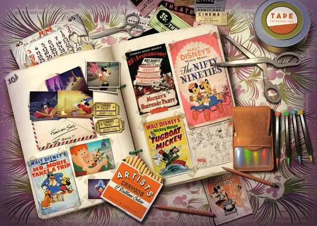 Puzzle 1000 Teile - 1940 Mickey Moments