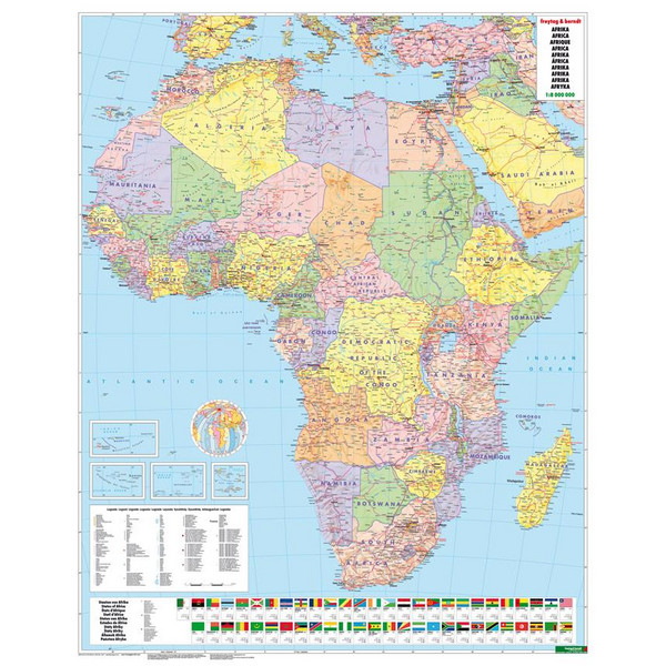 Afrika, Kontinentkarte 1:8 000 000 - Straßenkarte