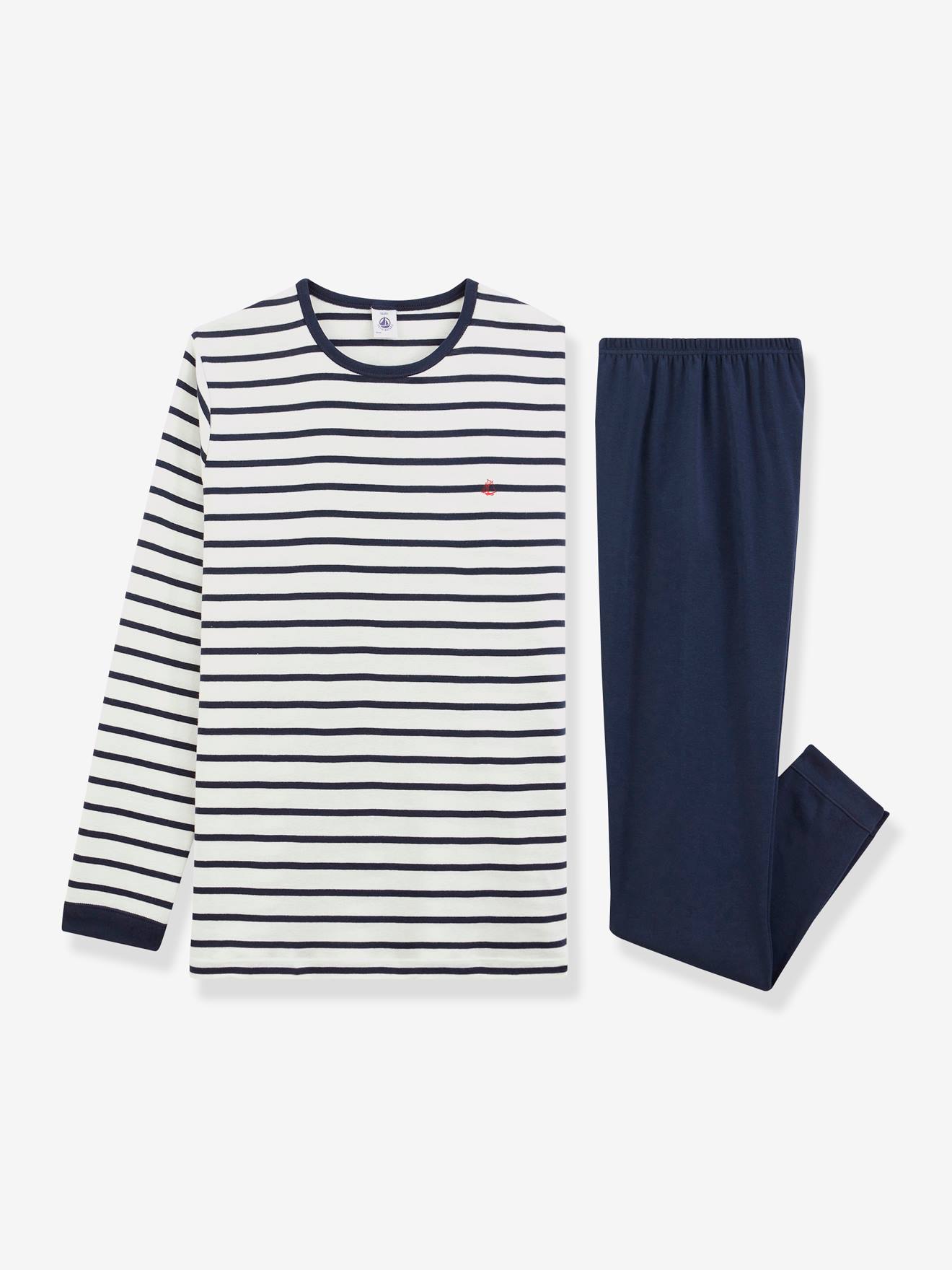 Pyjama marinière garçon PETIT BATEAU écru