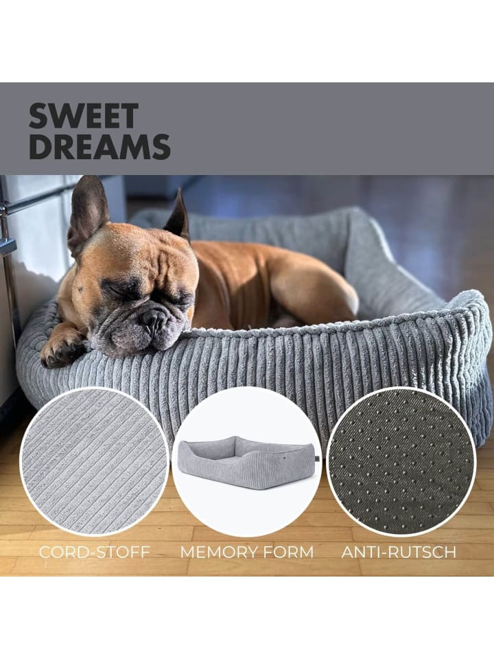 PAW WOW Hundebett Anton Cord Grau günstig kaufen
