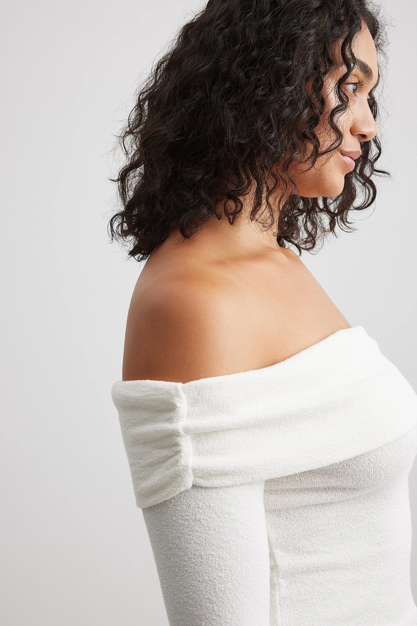 Schulterfreies Jersey-Top
