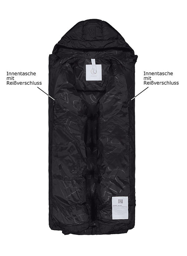 BOGNER, Daunenmantel Erico, Mikrofaser wasserabweisend, schwarz