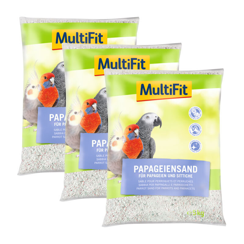 MultiFit Streu & Sand MultiFit Papageiensand 3x5 kg