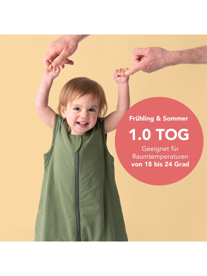Schlummersack Babyschlafsack, 1.0 TOG in Grün günstig kaufen