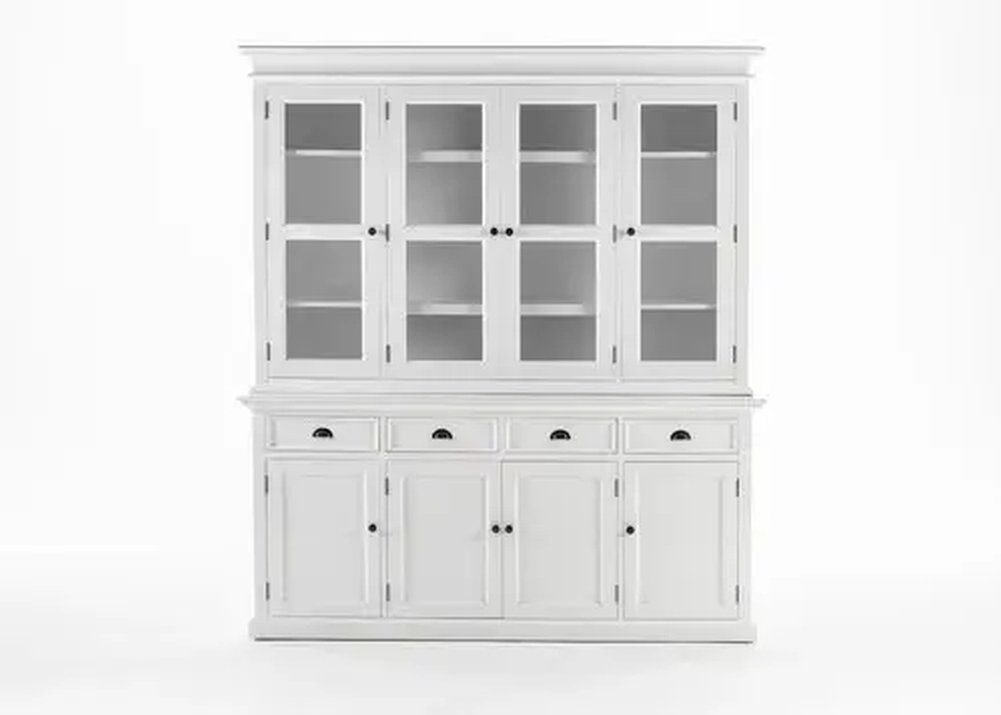 Novasolo Küchenbuffet Halifax Bücherschrank mit 4 Glastüren