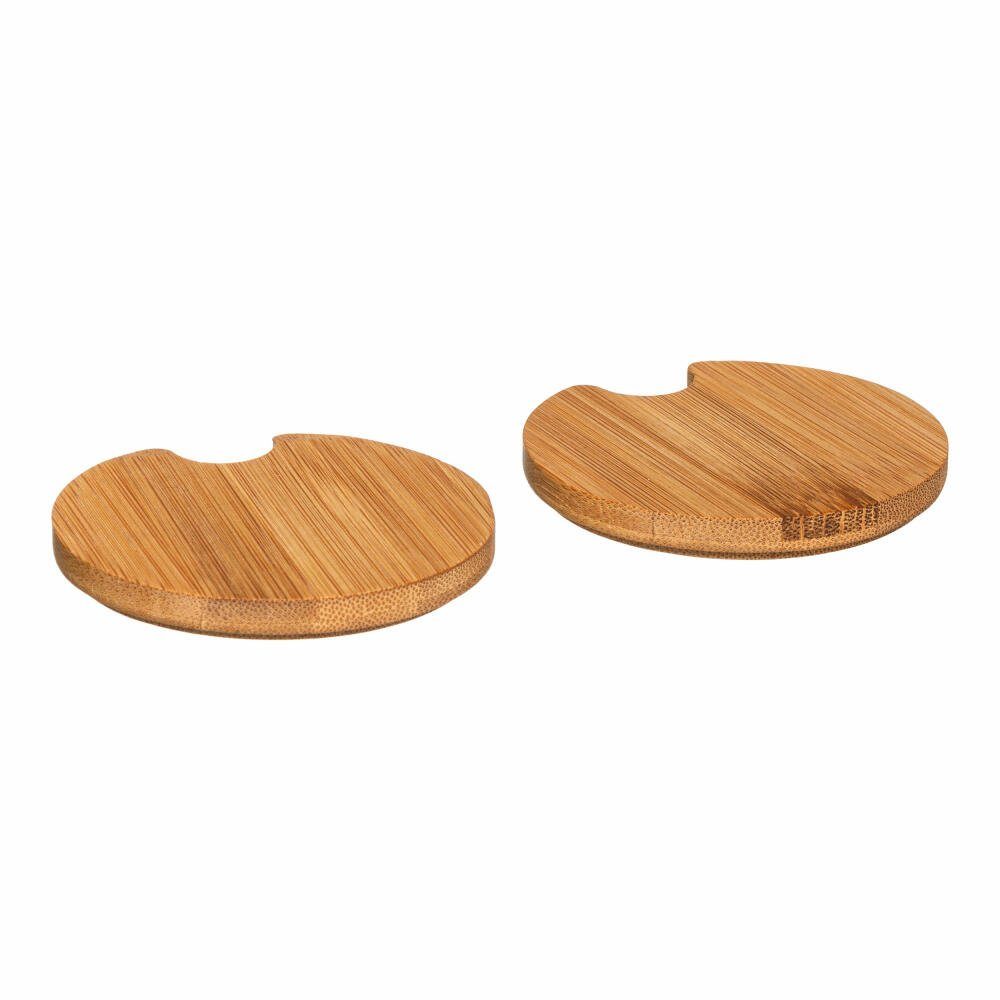 5five Simply Smart Gewürzbehälter Ceramic 280 ml, Keramik, Bambus, (Set, 2-tlg), mit Untersetzer