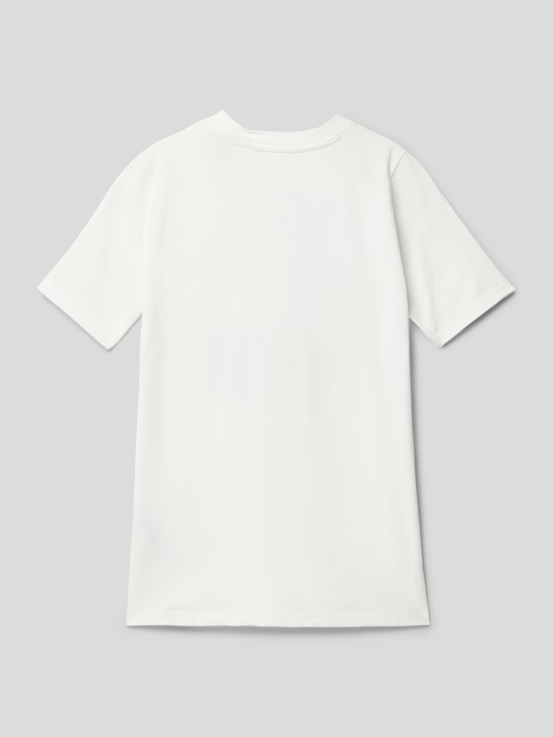 T-Shirt aus Baumwolle mit Label-Print Modell 'GATO' in weiß