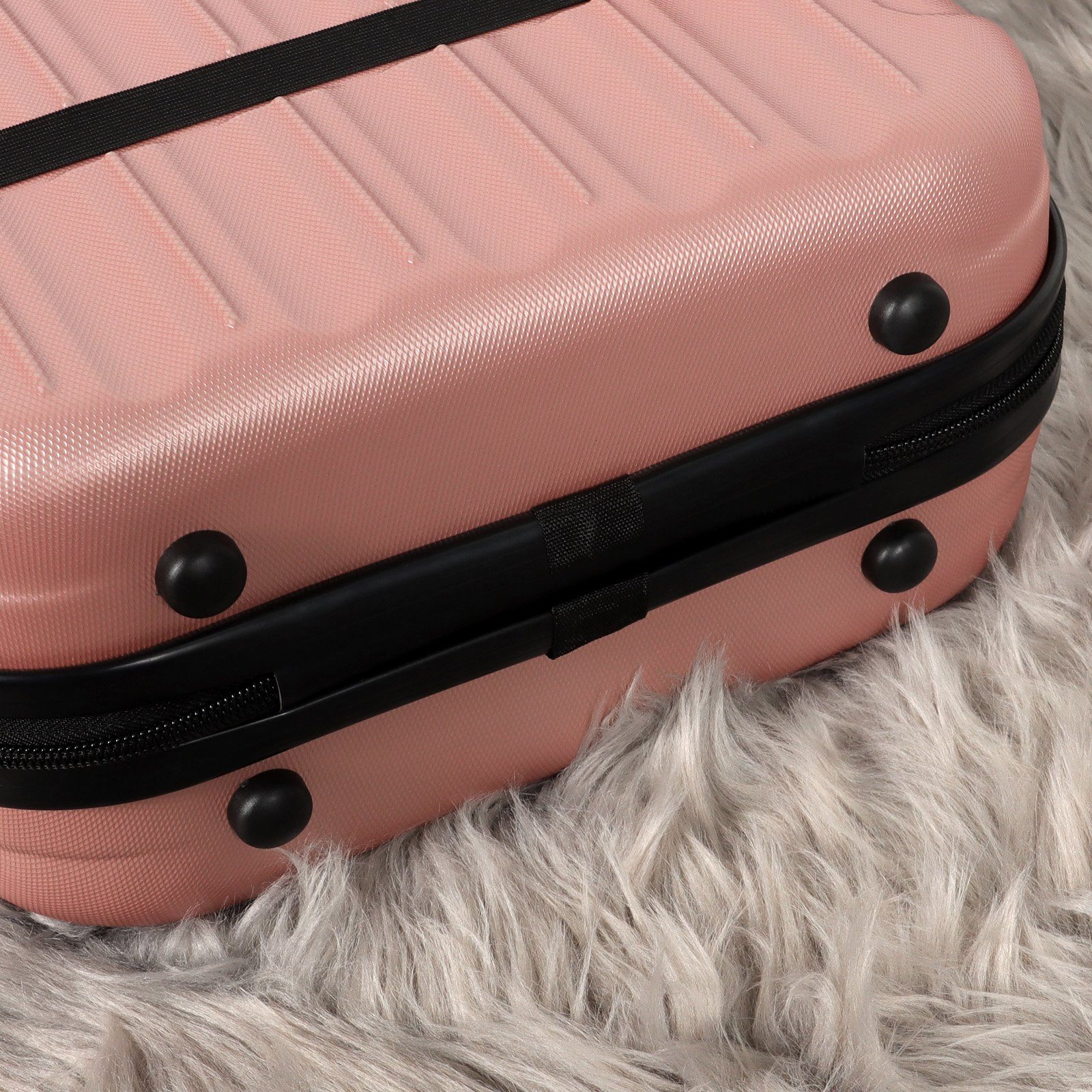 CALIYO Kosmetikkoffer Tragbare Make-up Organizer Box Kosmetikkoffer Make-up Koffer, für Kosmetiktasche für Reise Kulturbeutel auf Trolley befestigbar
