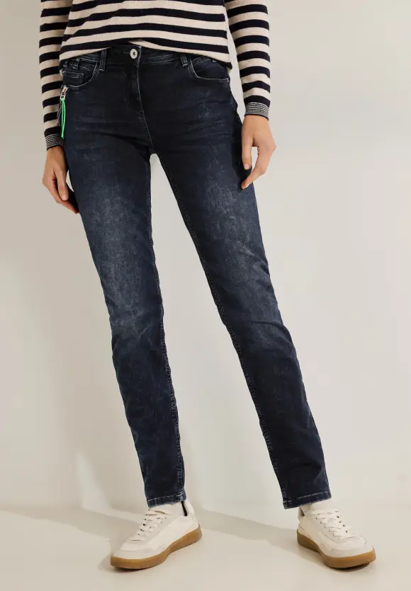 CECIL Casual Fit Jeans mit Zipper