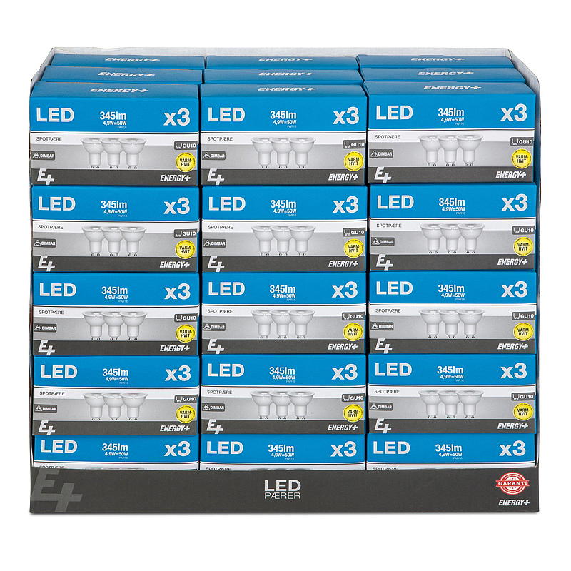 Energy Spotpære LED 345 lm 3-pk Dimbar, GU10