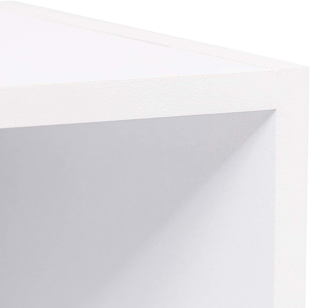 Woltu Bücherregal, 1-tlg., Bücherregal aus MDF weiß 30x24x106 cm