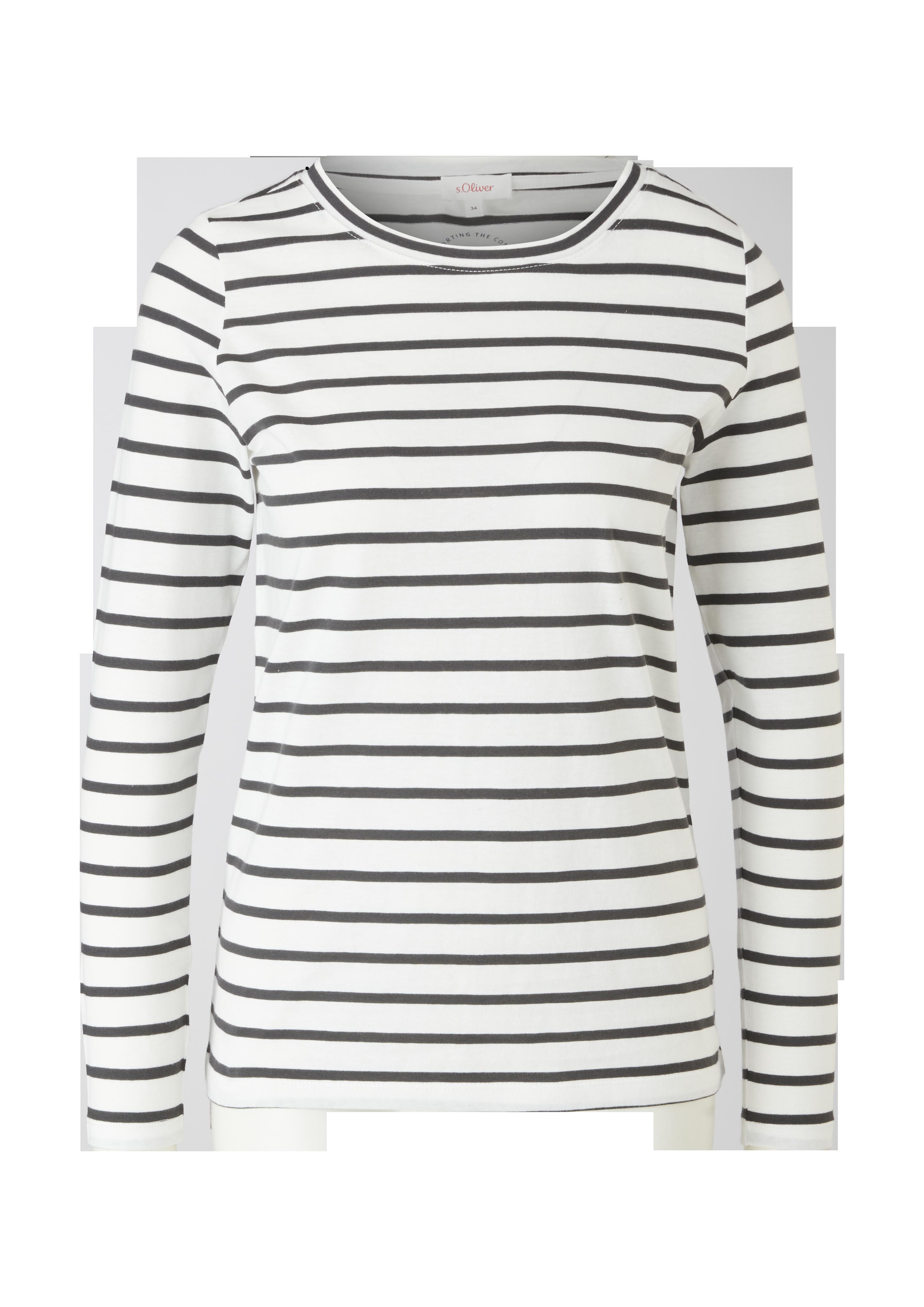 Gestreiftes Langarmshirt aus Jersey  2121699-59G2