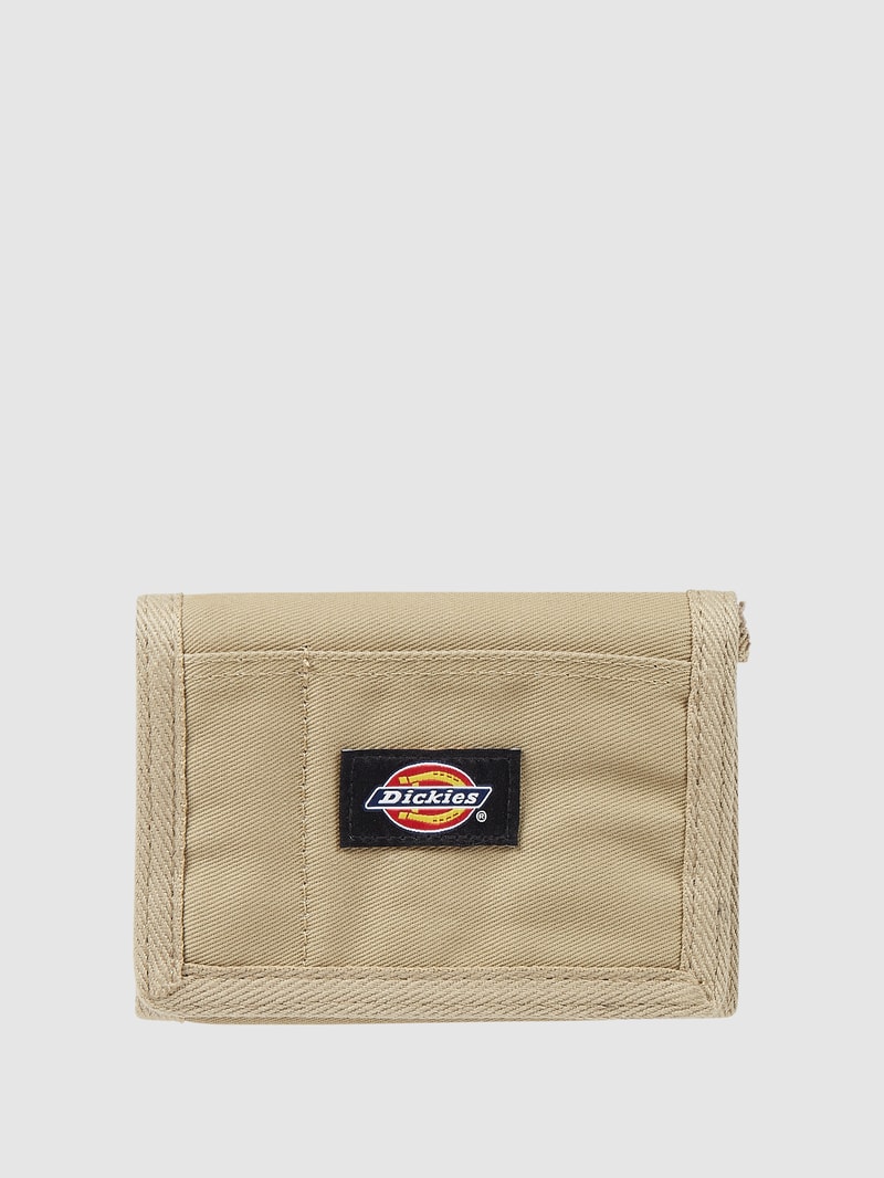Portemonnaie mit Label-Detail Modell 'KENTWOOD' in khaki