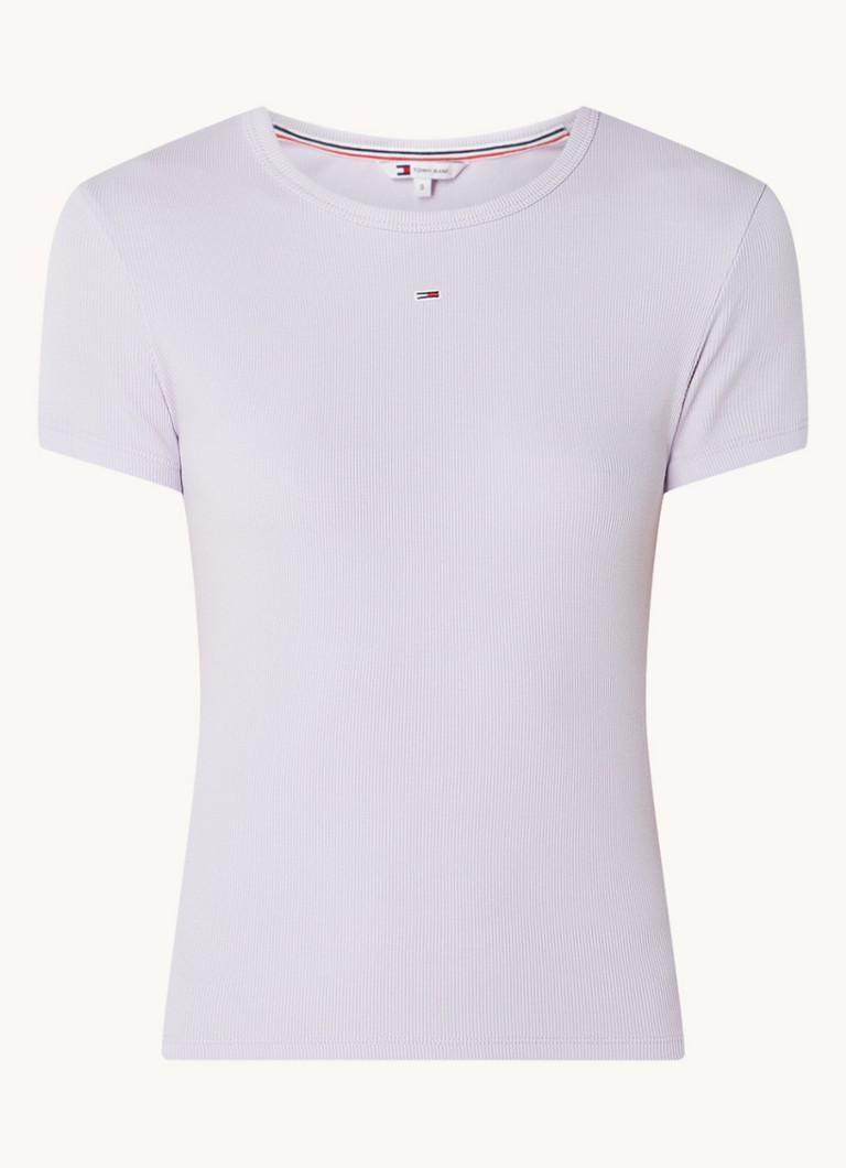 Tommy Hilfiger T-shirt with ribbed structure and logo embroidery