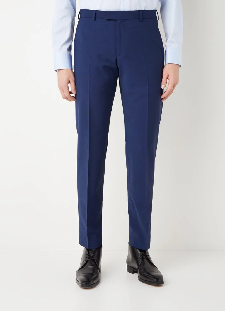 Strellson Flex Cross Mercer slim fit trousers in wool blend with micro design