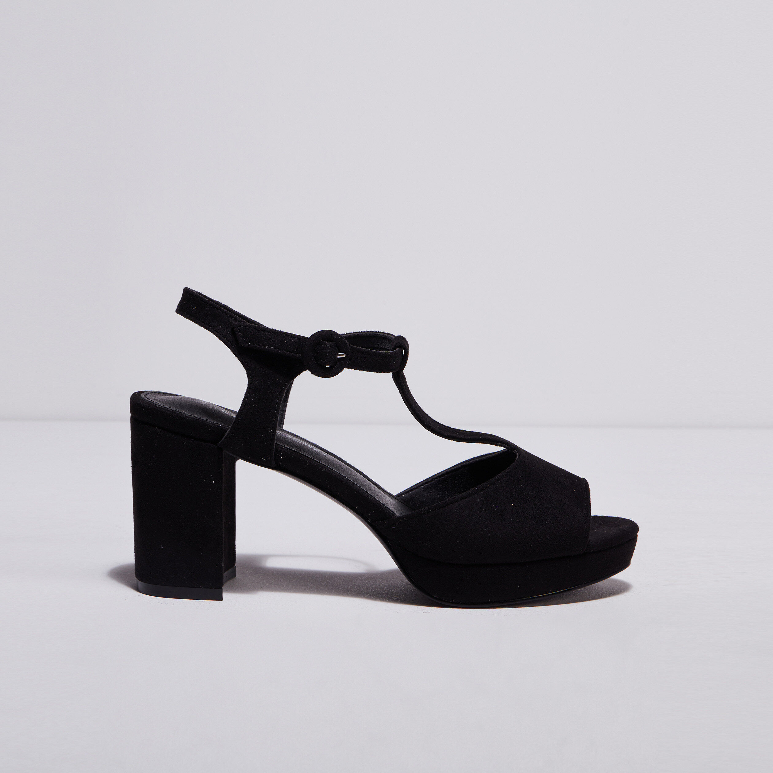 Sandales salomé plateformes noir femme | Cache Cache